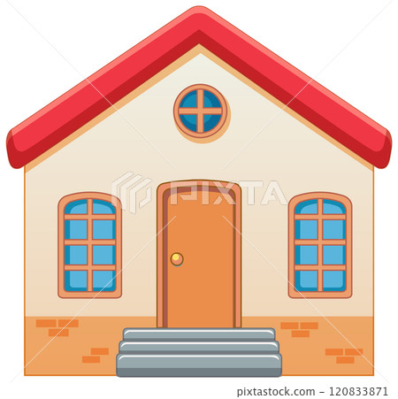 Charming Cartoon House Illustration Charming Cartoon House Illustration 120833871