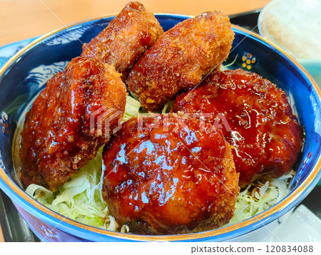 Fillet cutlet and sauce rice bowl 120834088