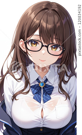 A woman wearing glasses A woman wearing glasses 120834192