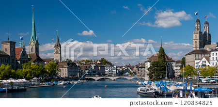 瑞士蘇黎世蘇黎世湖畔的蘇黎世市景觀 120834825