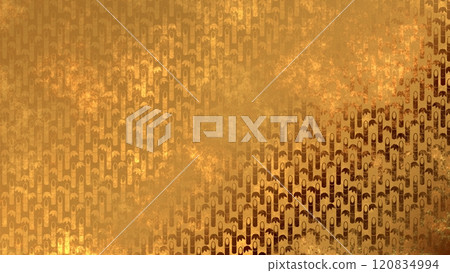 Golden Japanese pattern background Golden Japanese pattern background 120834994
