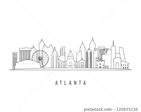 Detailed Atlanta skyline vector illustration. Detailed Atlanta skyline vector illustration. 120835210