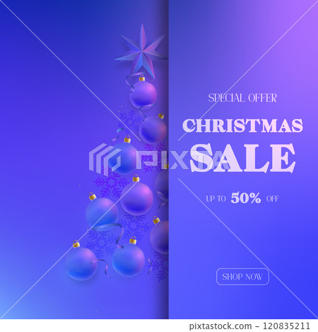 Blue Christmas sale banner 120835211