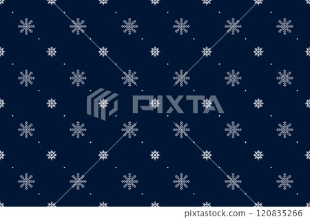 Seamless pattern with snowflakes, dark blue background. Christmas pattern. Vector illustration Seamless pattern with snowflakes, dark blue background. Christmas pattern. Vector illustration 120835266