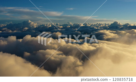 Aerial view of clouds at sunrise Aerial view of clouds at sunrise 120835718