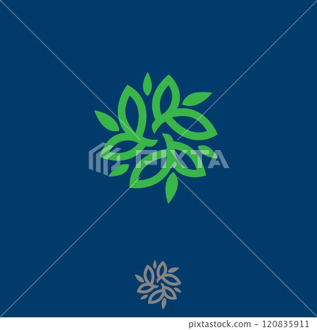 Outline Leaf logo design for farming or farmer association and more 120835911