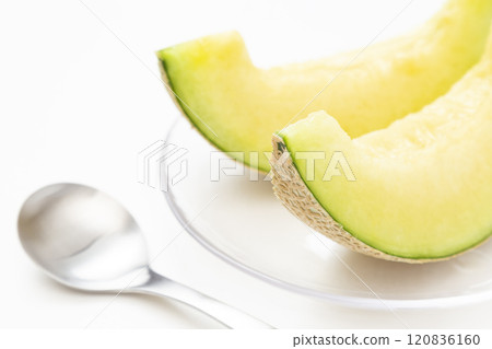 Fresh melon on white background Fresh melon on white background 120836160