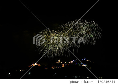 Light and fireworks show in Phra Nakhon Khiri annual fair. Light and fireworks show in Phra Nakhon Khiri annual fair. 120836214