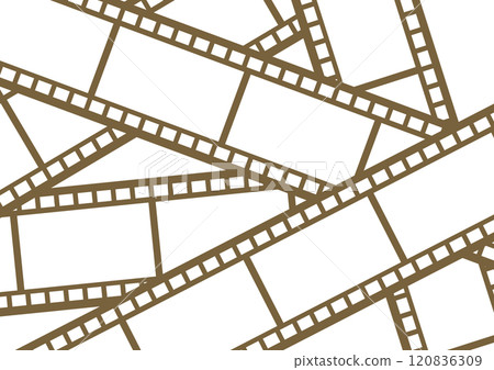 Brown overlapping photographic film 120836309