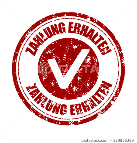 Zahlung erhalten rubber stamp for german bank and financial operation Zahlung erhalten rubber stamp for german bank and financial operation 120836399