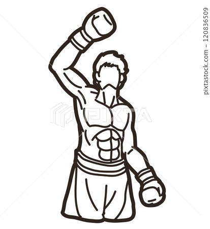 Boxing Sport Male Boxer Fighting Action Cartoon Kickboxing Graphic Vector Boxing Sport Male Boxer Fighting Action Cartoon Kickboxing Graphic Vector 120836509