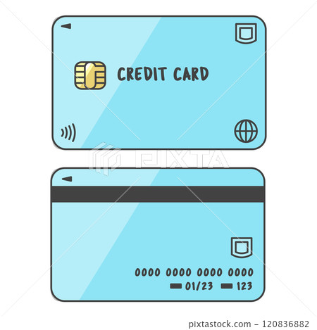 New numberless touch payment credit card (standard card, blue) Great value front and back set New numberless touch payment credit card (standard card, blue) Great value front and back set 120836882