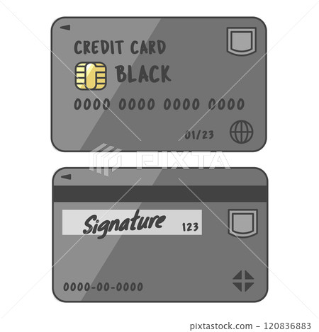 目前主流設計的信用卡（黑卡、無信用額度的百萬富翁、企業主）、優惠的正反套、簽名卡。 120836883