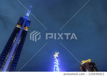 Around Fukuoka Tower at night in November Around Fukuoka Tower at night in November 120836921