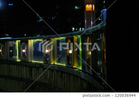 Around Fukuoka Tower at night in November 120836944