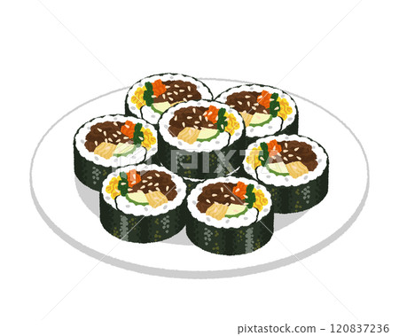 Illustration of kimbap 120837236