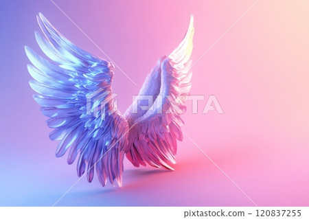 The wings of a white angel are shown in a background The wings of a white angel are shown in a background 120837255