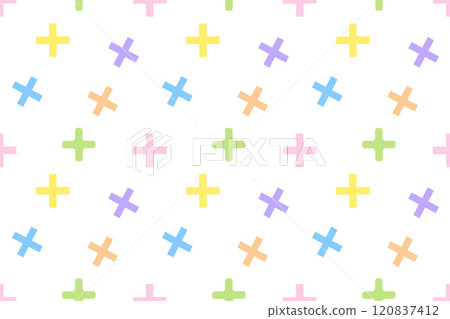 Colorful Plus Symbols Seamless Pattern Colorful Plus Symbols Seamless Pattern 120837412