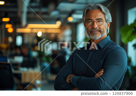 Well-dressed man set against a softly lit indoor background with bokeh lights Well-dressed man set against a softly lit indoor background with bokeh lights 120837800