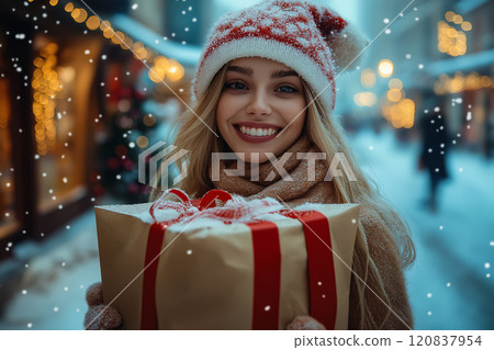 Winter shopping event. Winter shopping concept. 120837954