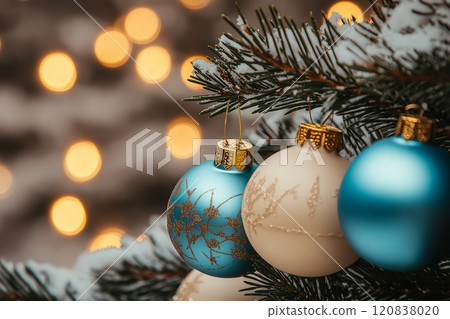 Christmas background with decorations. With copyspace 120838020