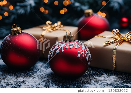 Christmas background with decorations. With copyspace 120838022