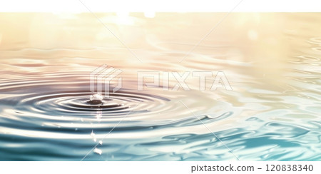 Water Ripple Banner with Light and Text Space Water Ripple Banner with Light and Text Space 120838340