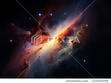 Nebula spreading in outer space 120838346