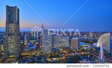 Night view of the Minatomirai district Night view of the Minatomirai district 120838702