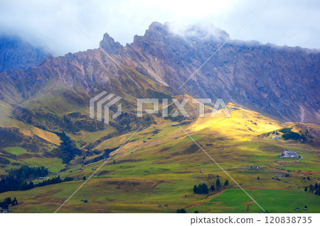 Dolomites Alpe di Siusi, Italy landscape Dolomites Alpe di Siusi, Italy landscape 120838735