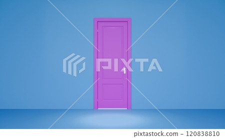 pink door with light blue wall, empty space background pink door with light blue wall, empty space background 120838810