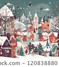冬天有雪的房子 120838880
