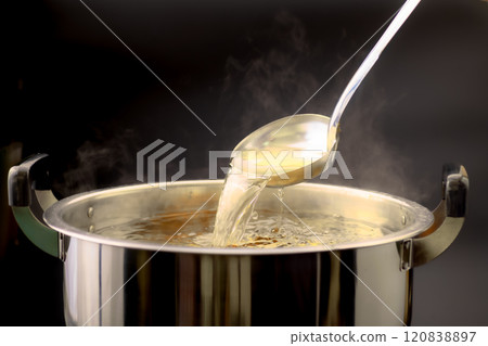 Making soup stock in a pot8 Making soup stock in a pot8 120838897