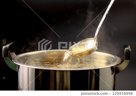 Making soup stock in a pot9 120838898