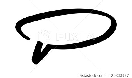 Communication dialogue balloon doodle stroke 120838987