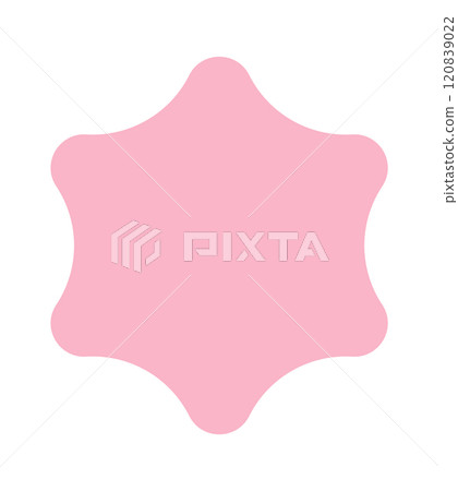 Star shape sticky label shape 120839022