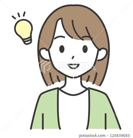 留著充滿靈感的鮑伯發的女人 留著充滿靈感的鮑伯發的女人 120839083
