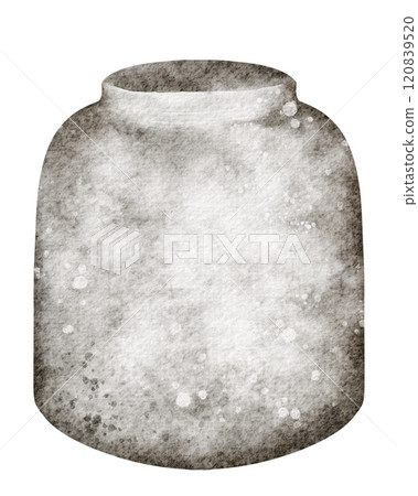 Vintage pottery watercolor illustration. Hand-drawn ceramic vase and jug collection, showcasing traditional design and elegant ceramic textures, perfect for decor and pottery lovers. 120839520