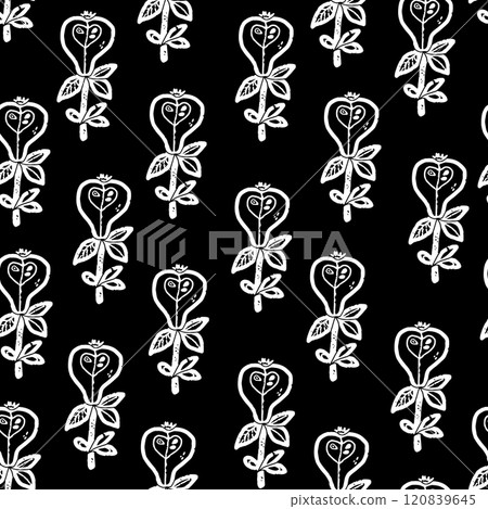 seamless pattern with shamrock and butterflies 120839645