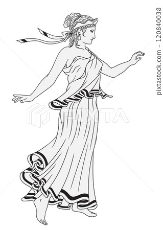 Vector Greek women. 120840038