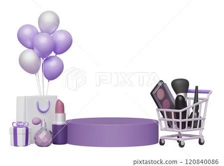 cosmetics selling podium 3D graphic cosmetics selling podium 3D graphic 120840086