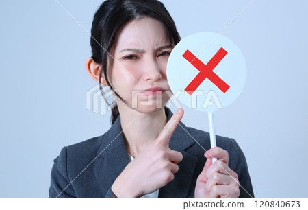 Image of business woman refusing 120840673