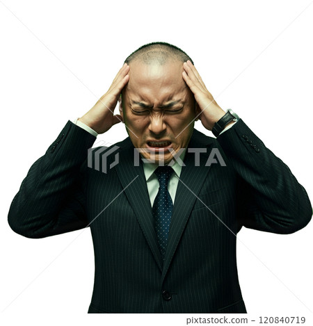 An agonizing businessman 120840719