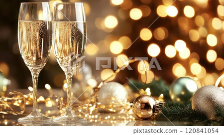 Sparkling drinks for Christmas cheer! 120841054