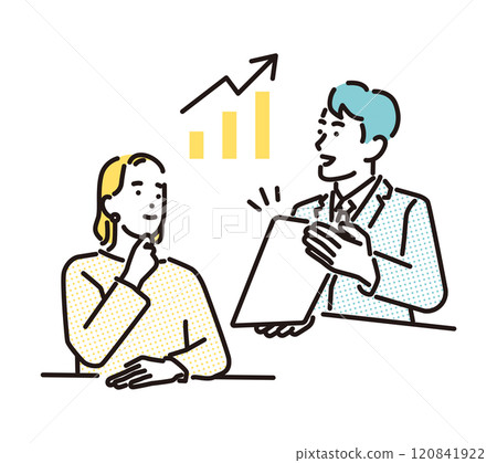 一位女性諮詢資產管理的簡單說明 120841922