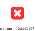 Red Cross Mark Icon Illustration Red Cross Mark Icon Illustration 120843457