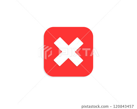 Red Cross Mark Icon Illustration Red Cross Mark Icon Illustration 120843457