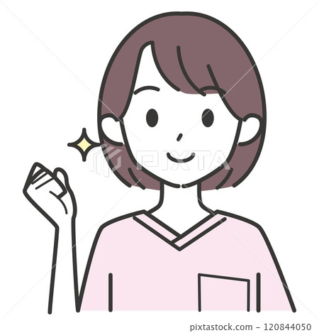 扮演膽量姿勢的女護士 120844050