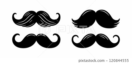 Moustache vector beard black vector man haircut goggles movember cartoon father whisker icon. Moustache vector beard black vector man haircut goggles movember cartoon father whisker icon. 120844555