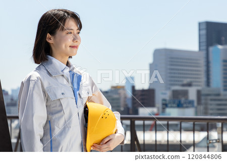 Woman in work clothes image 01 Woman in work clothes image 01 120844806